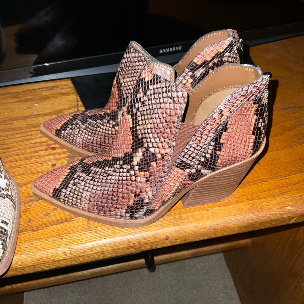 Snakeskin Ankle Boots